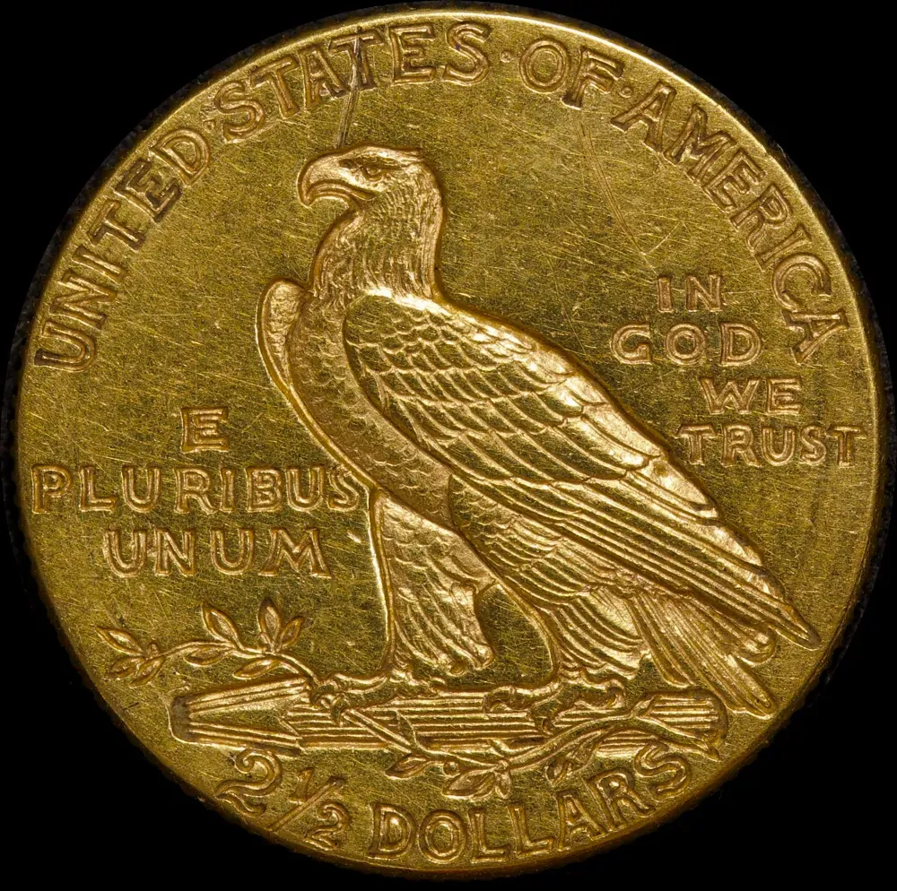 United States 1909 Gold $2 1/2 Quarter Eagle Indian good VF product image