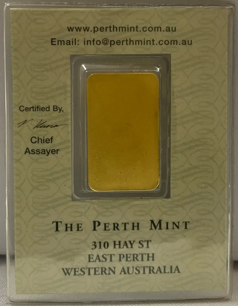 Perth Mint Fine Gold 5 Gram Minted Ingot