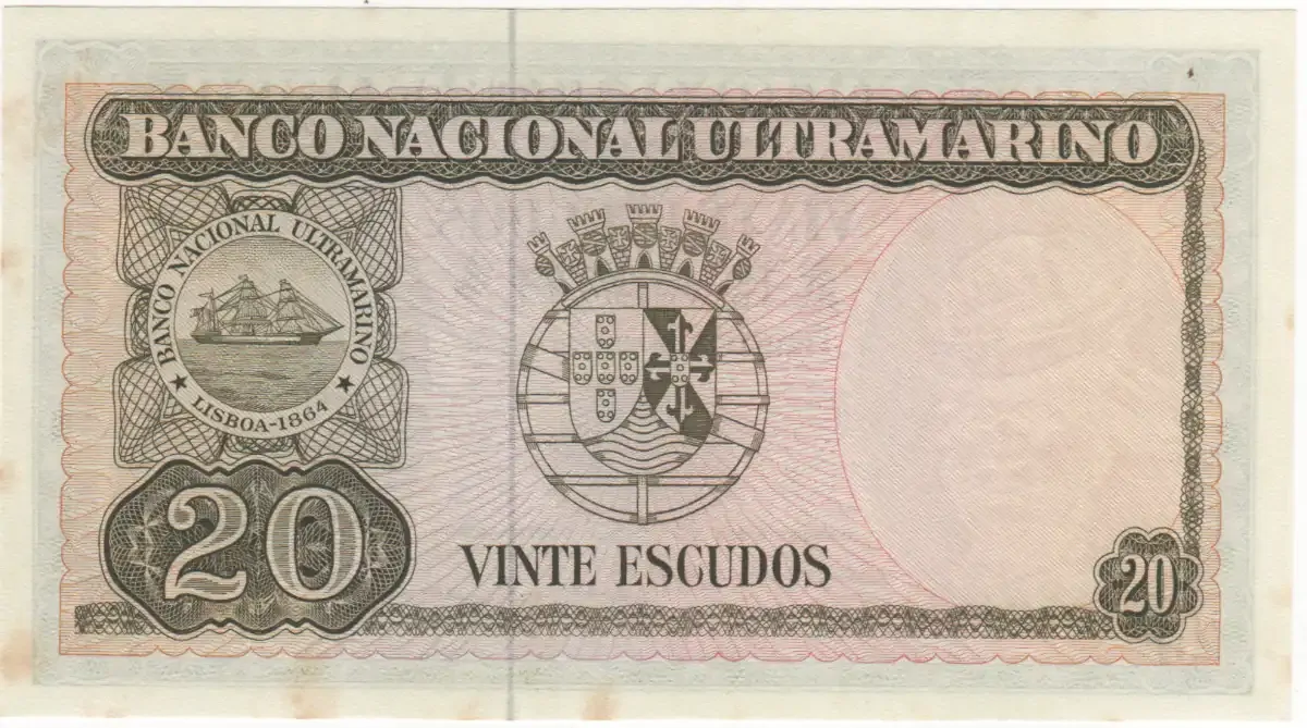Timor 1967 20 Escudos Pick#26 Uncirculated