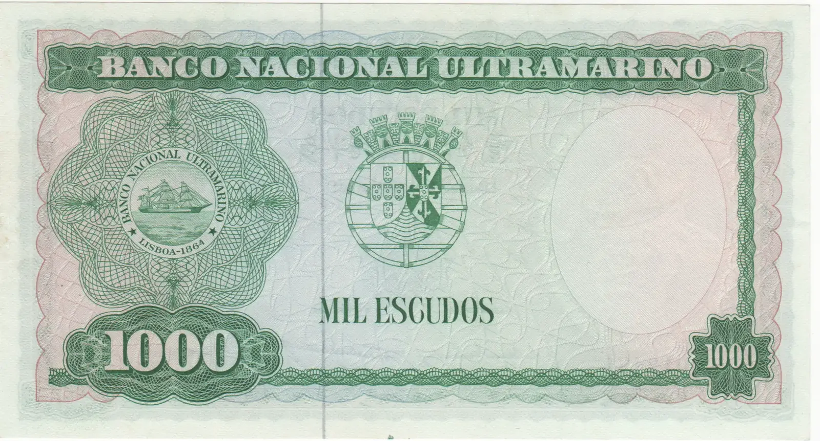 Timor 1968 1,000 Escudos Pick#30 Uncirculated