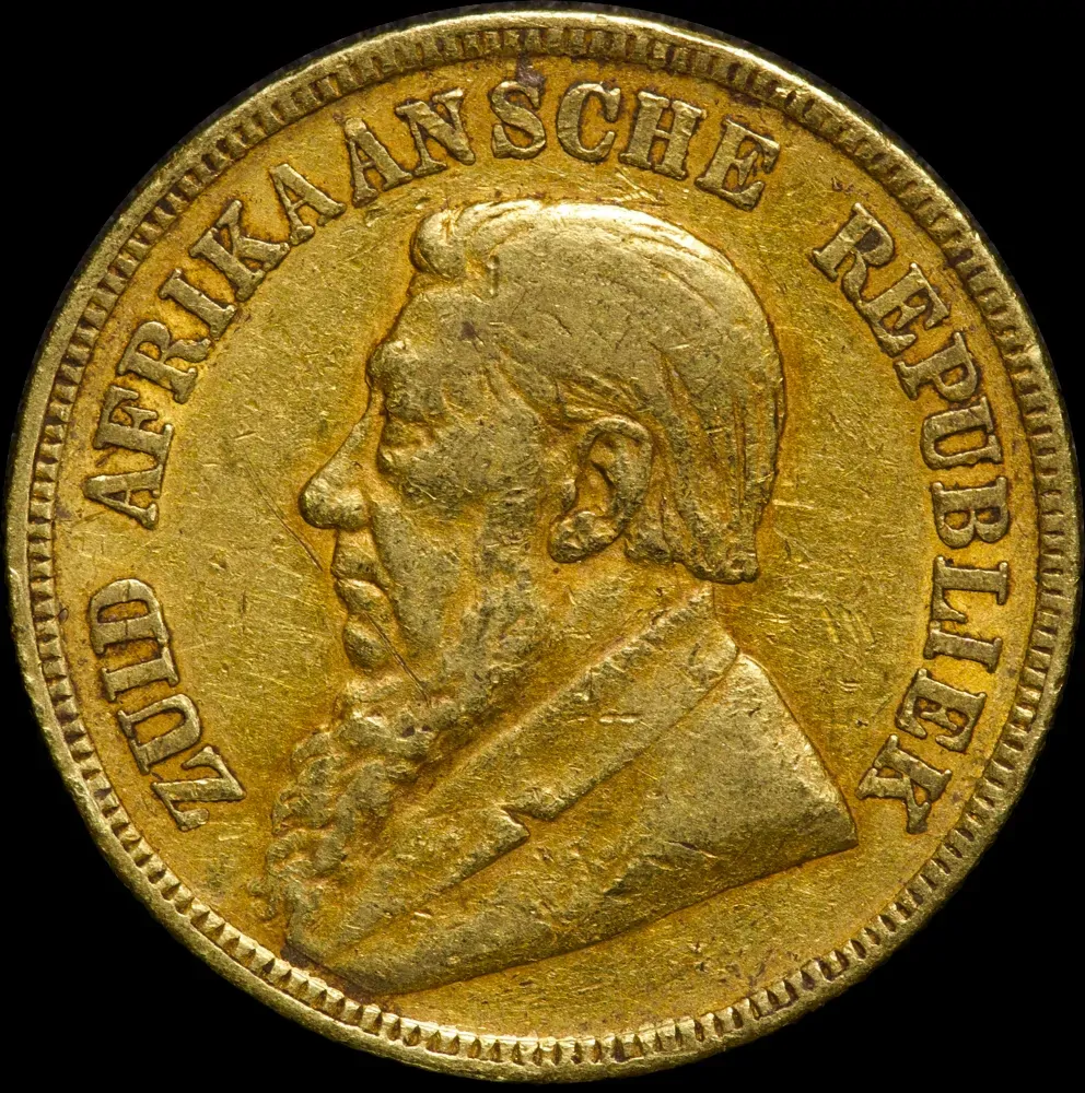 South Africa 1893 Gold Pond KM#10.2 about VF product image