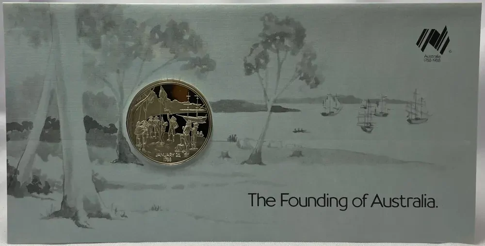Stokes Mint 1988 Sterling Silver Medallion Folder Bicentennial of Australia