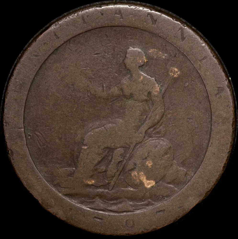 1797 Copper Cartwheel Penny George III S#3777 Very Good