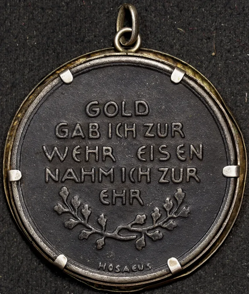 Germany 1916 Iron Donation Medal N#64264 Gold for Iron in Mount product image