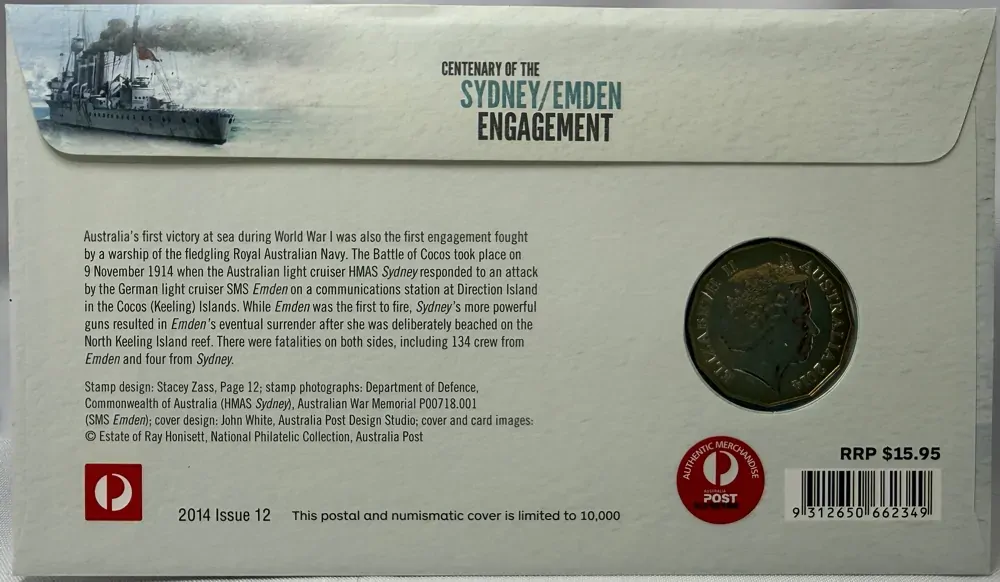 2014 1 Dollar PNC Centenary of Sydney + Emden