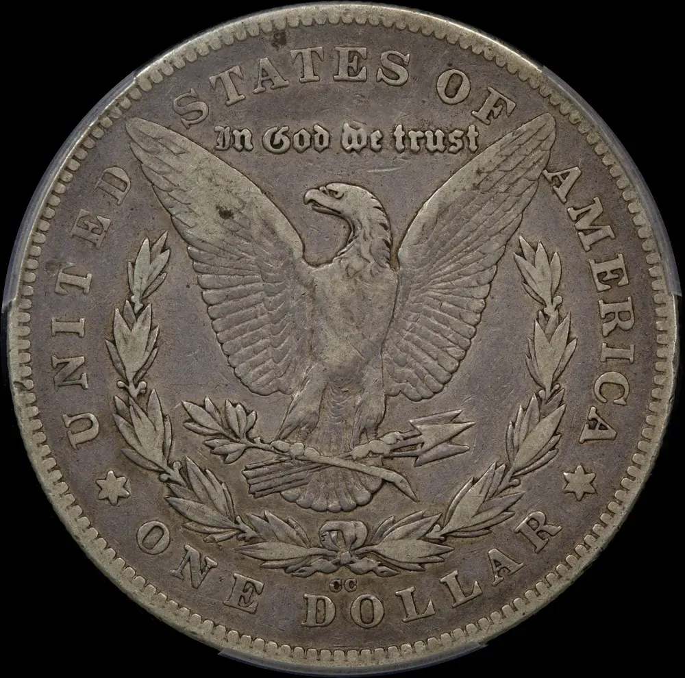 United States 1880-CC Silver  Morgan Dollar KM# 100 PCGS GENUINE VF product image