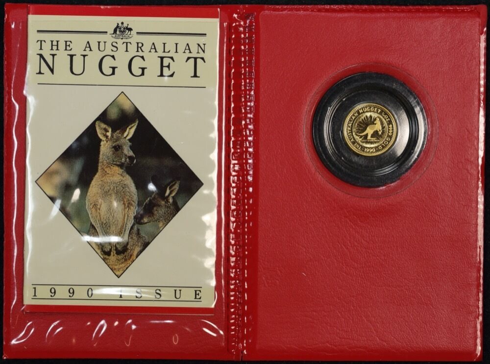 1990 1/20 Ounce Gold Proof Coin Kangaroo Nugget