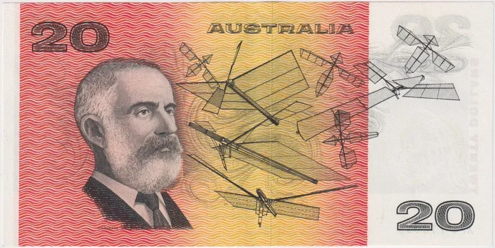 1976 $20 Note Gothic Centre Knight/Wheeler R406A about Unc product image