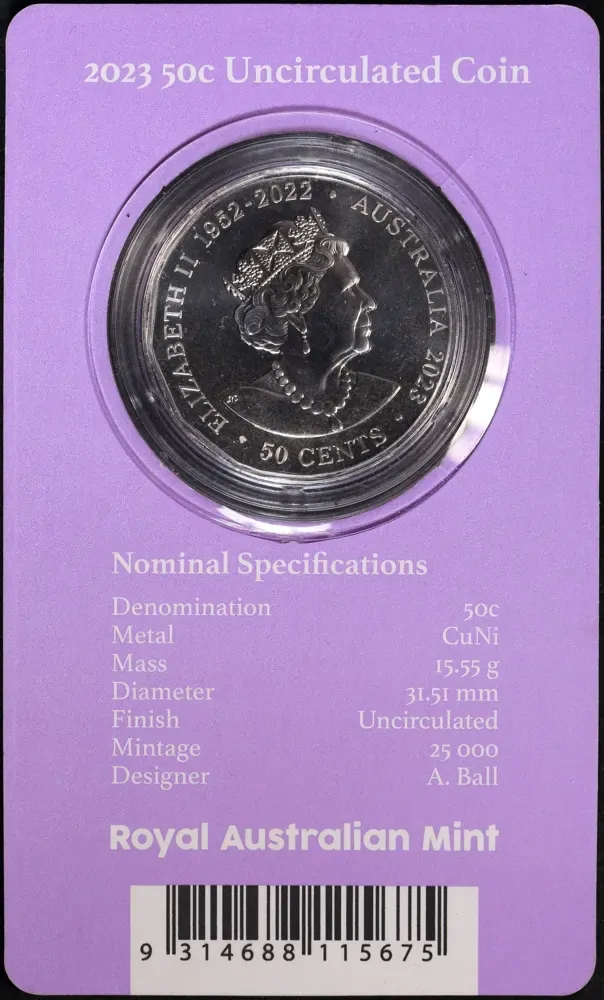 2023 50 Cent Uncirculated Coin Elizabeth Regina 1952-2022 product image