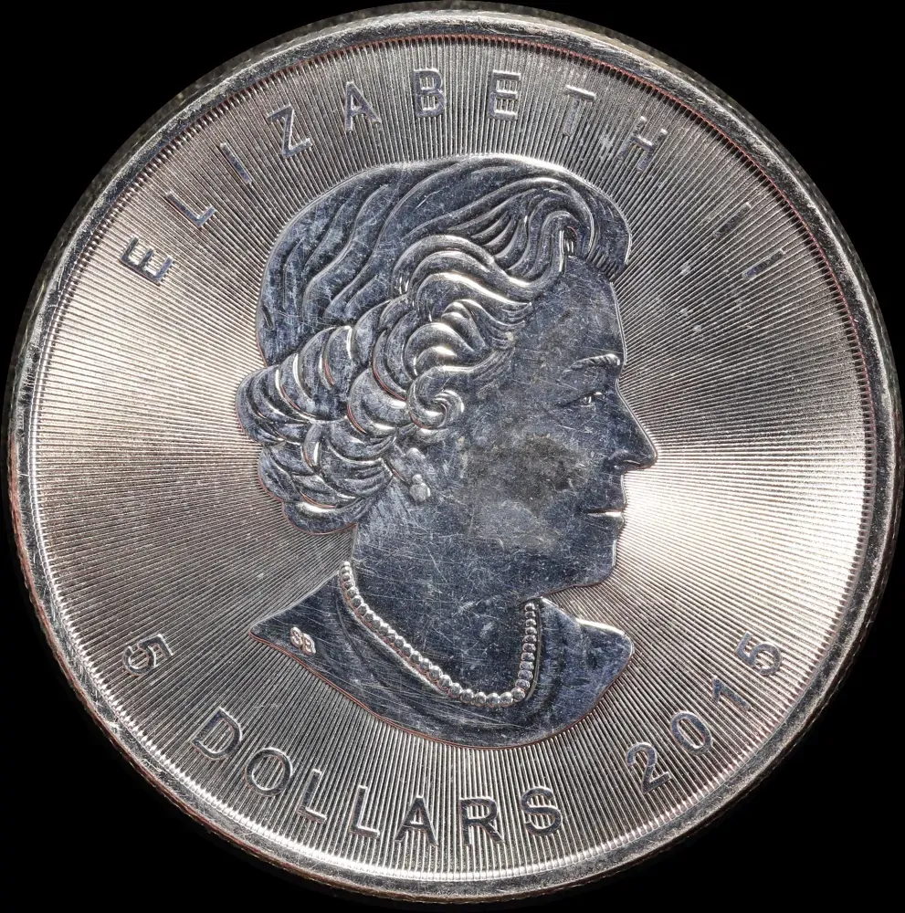 Canada 2015 Silver 5 Dollars  Maple Leaf