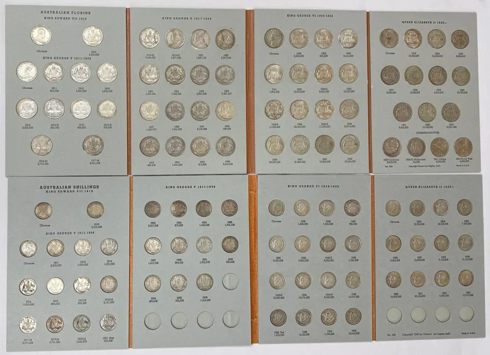 Complete Date Set of Australian Predecimal Coins in Dansco Pressin Albums (Ex 1930 1d, 1923 1/2d and 1922/21 3d) product image