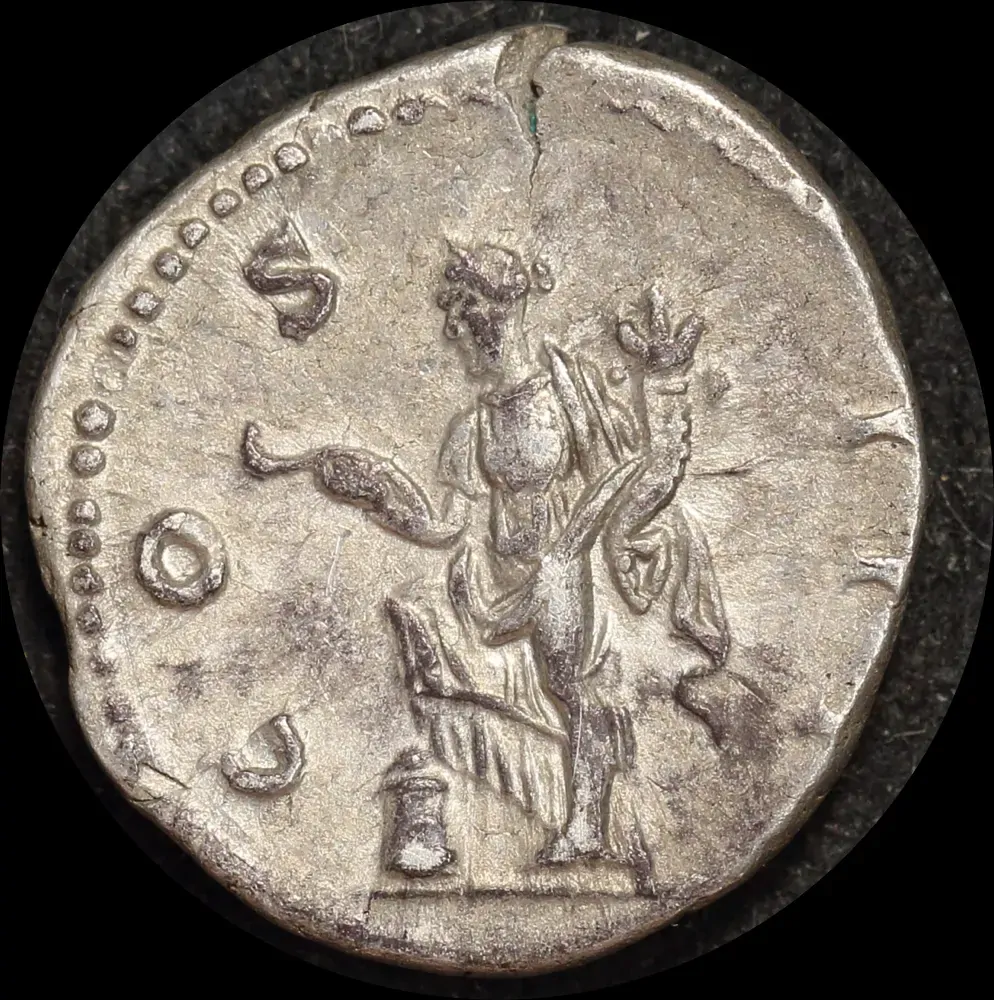 Ancient Rome (Imperial) 126 - 127 AD Hadrian Silver Denarius Abundantia RIC II 845 Extremely Fine