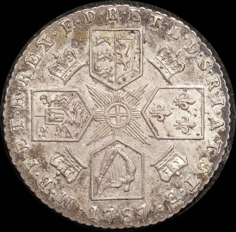 1787 Silver Sixpence George III S#3749 good EF