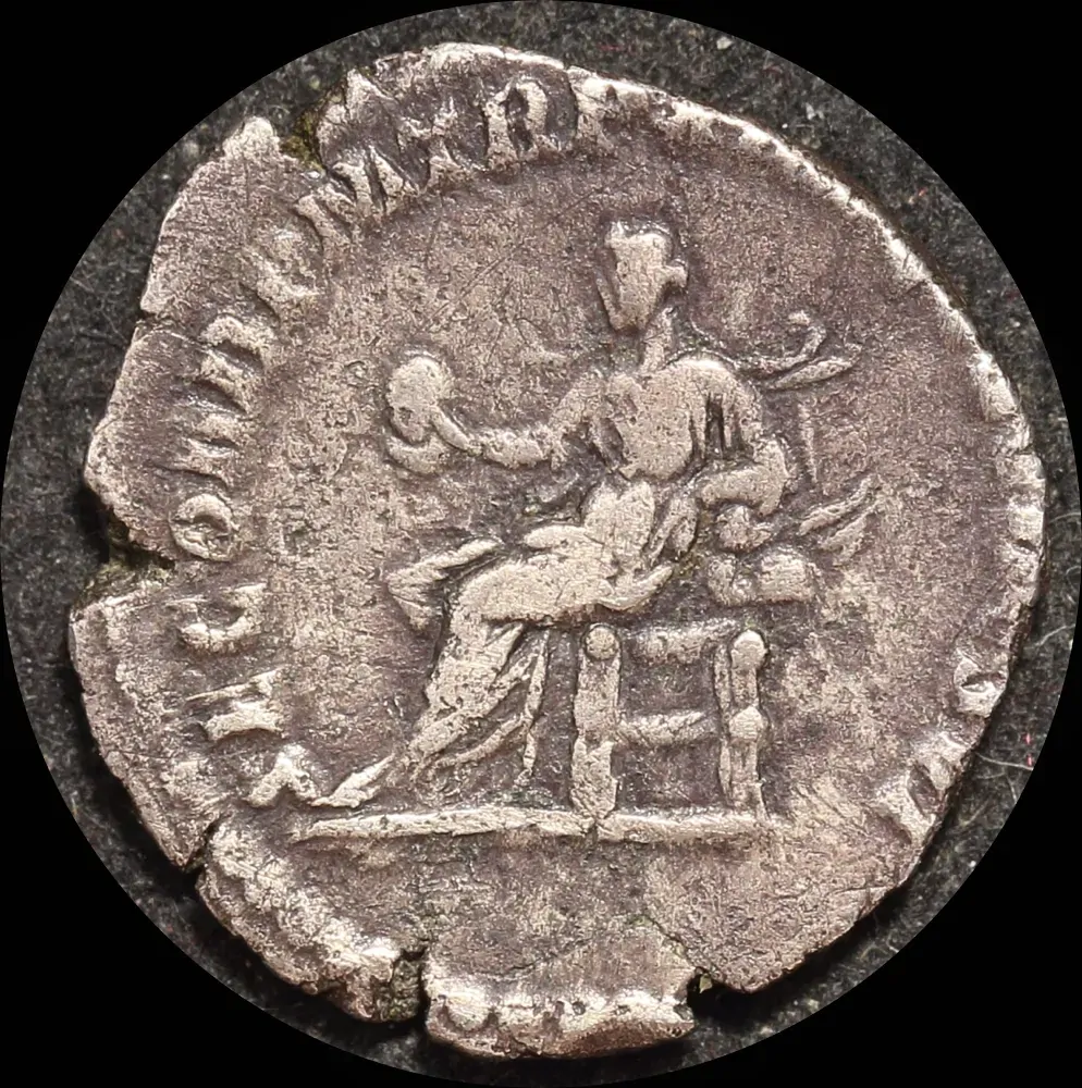 Ancient Rome (Imperial) 189 CE Commodus Silver Denarius Securitas RIC III 190 Very Fine