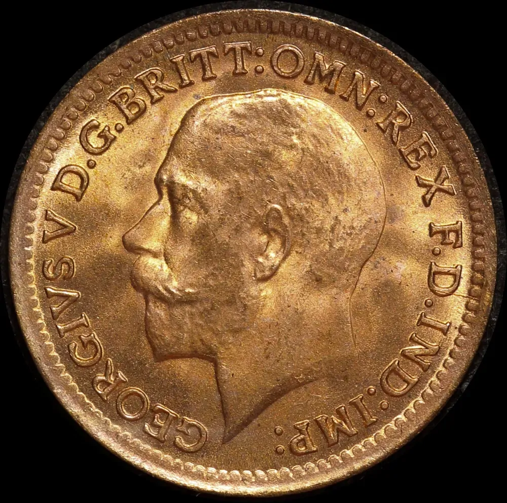 Malta 1913 Copper 1/3 Farthing KM# 823 Choice Uncirculated