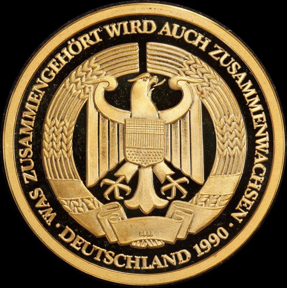 Germany 1990 Gold Medallion Monetary Union