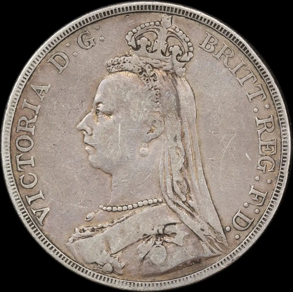 1889 Silver Crown Victoria S#3921 Very Fine