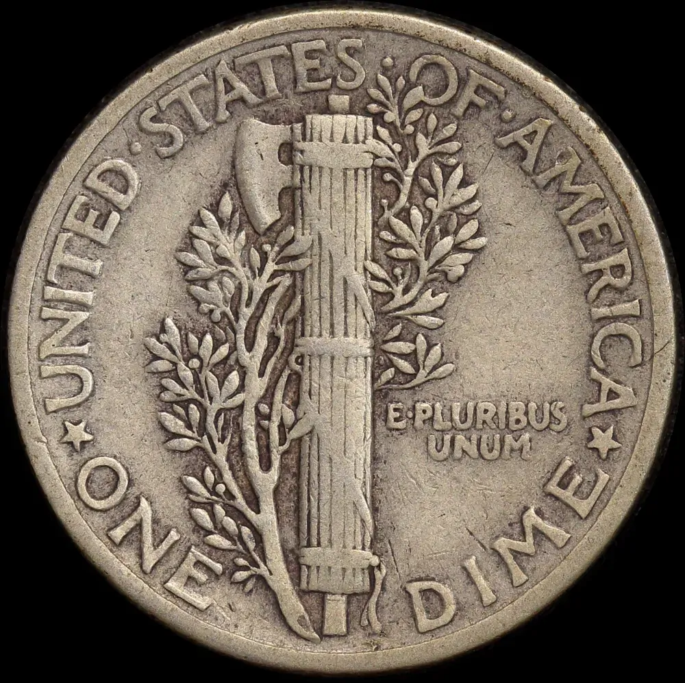 United States 1942/1 Overdate Silver Mercury Dime KM#140 Very Fine product image