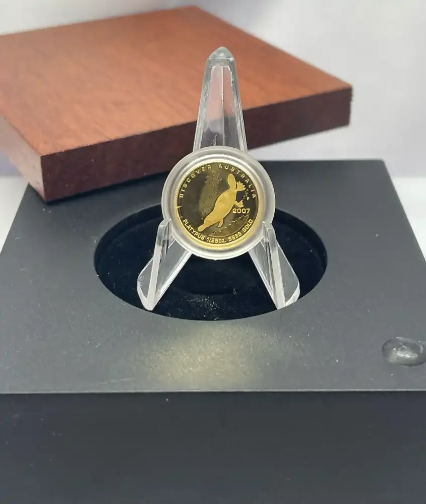 2008 Gold 1/25 ozt Proof Coin Discover Australia - Platypus