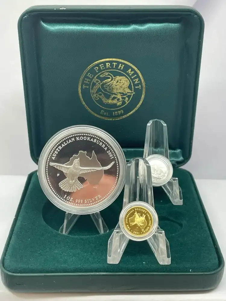 2001 Gold Platinum Silver Proof Coin Set Mini Outback Collection product image