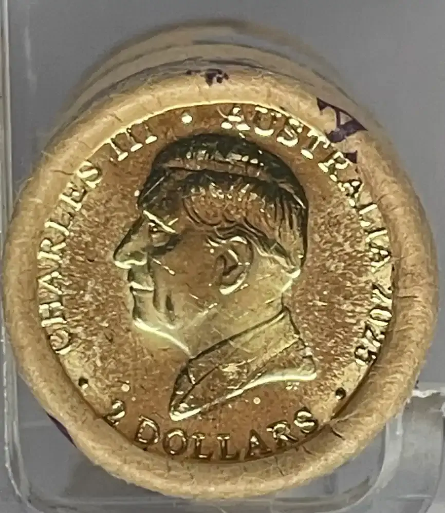 2025 Coloured 2 Dollar Coin RAM Roll 30 Years Torres Strait Islander Flag Heads/Tails