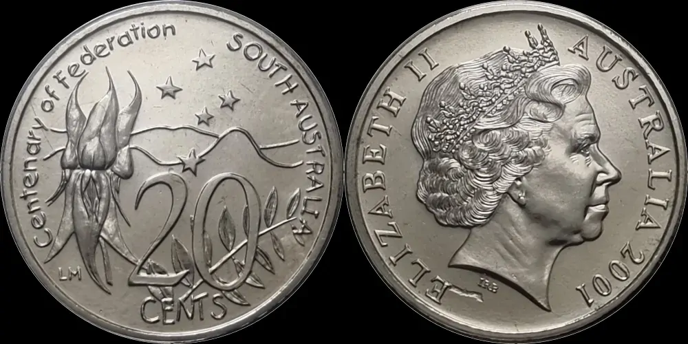 2001 Federation Two Coin Proof Set South Australia