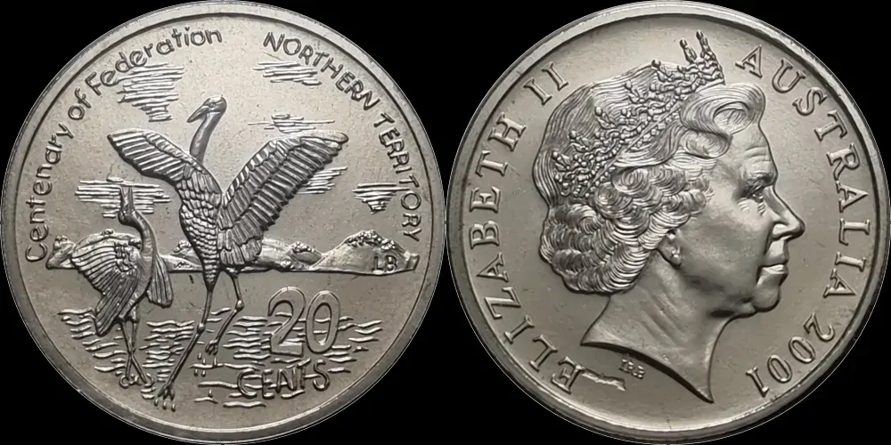 2001 Federation Two Coin Uncirculated Set Northern Territory