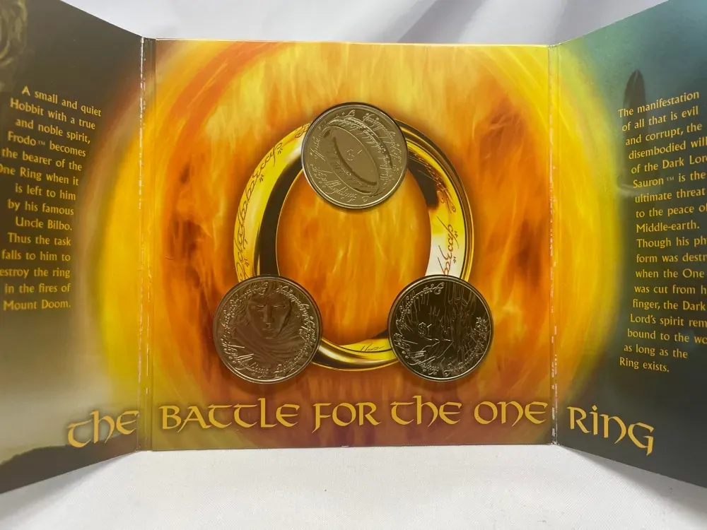 New Zealand 2003 1 Dollar Uncirculated 3 Coin Set LOTR Battle for The Ring product image