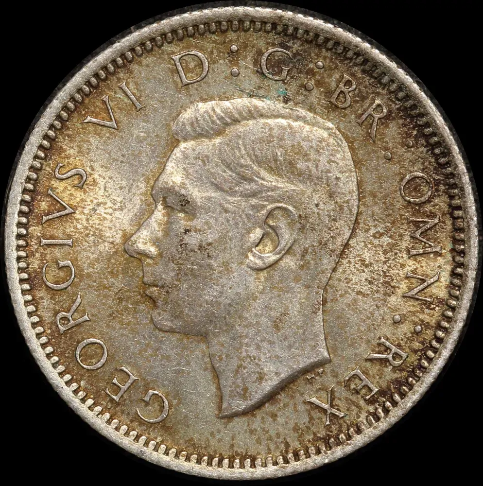 1946 Silver Sixpence George VI S# 4084 Uncirculated