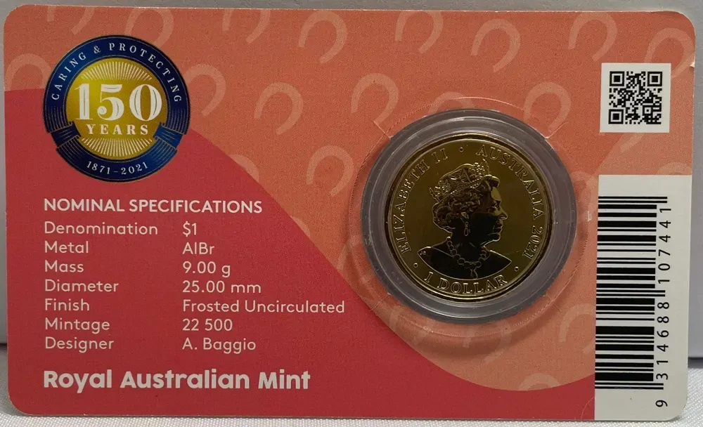 2021 1 Dollar Uncirculated Coin RSPCA Horse product image