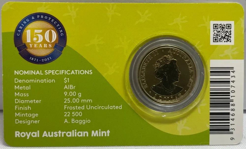 2021 1 Dollar Uncirculated Coin RSPCA Lizard product image