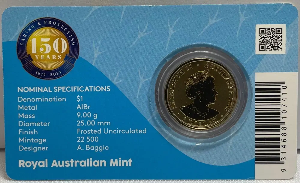 2021 1 Dollar Uncirculated Coin RSPCA Chicken product image