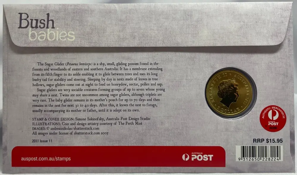 2011 1 Dollar PNC Bush Babies Sugar Glider