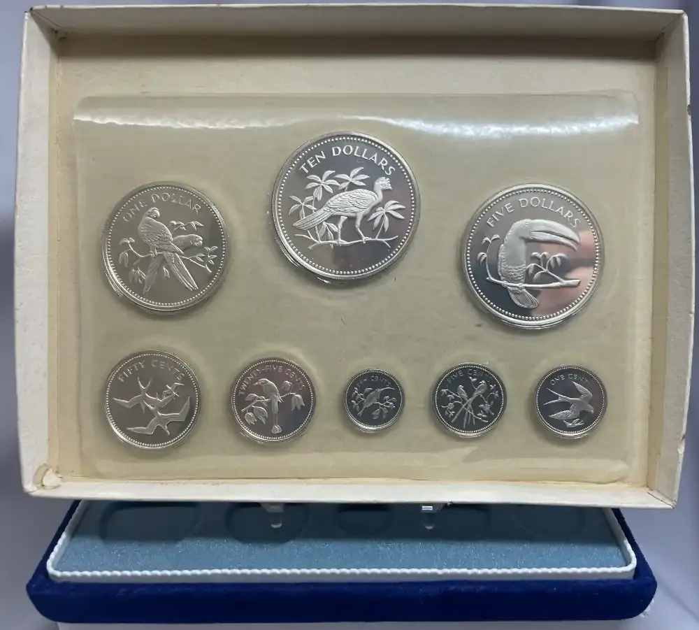 Belize 1974 Sterling Silver Proof Coin Set