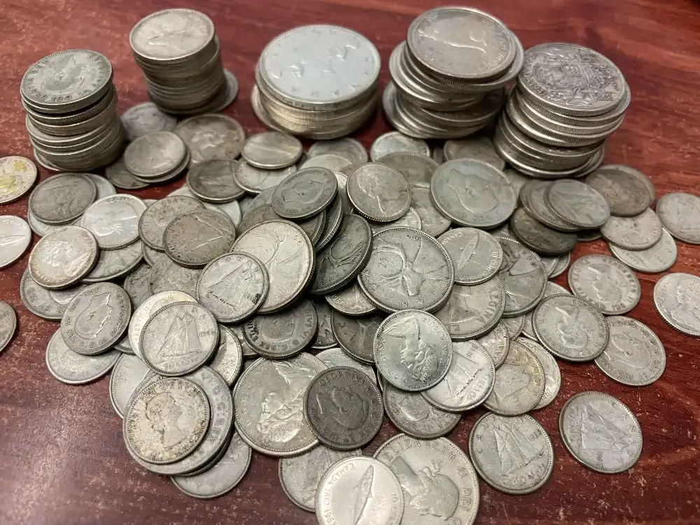 1kg Bag of 80% Canadian Junk Silver Coins (1920 - 1964) product image