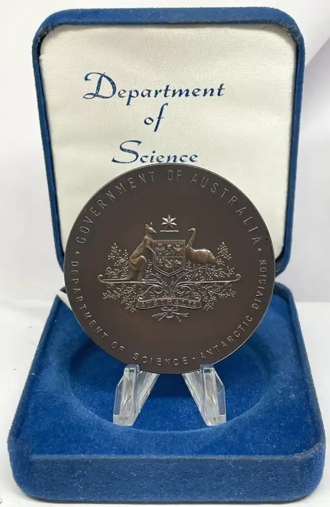 1974 Bronze ANARE Australian Antarctic Medallion - Named