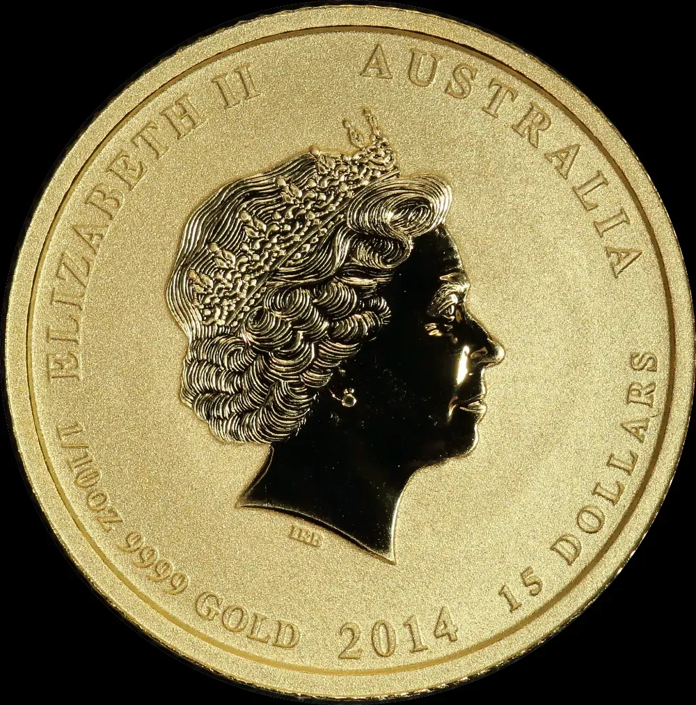 2014 Gold Lunar Tenth Ounce Coin Year of the Horse