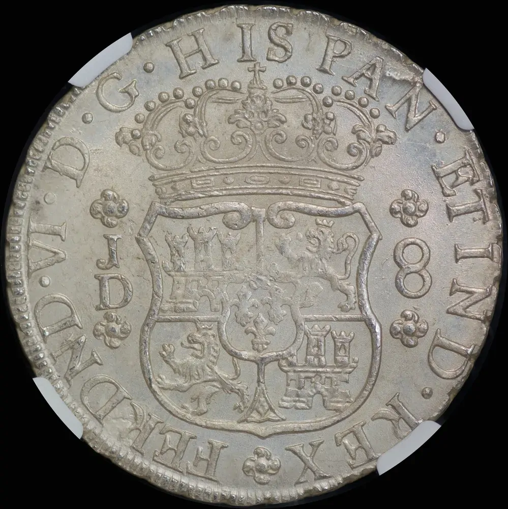 Peru 1754 Silver 8 Reales Calico# 457 NGC MS62 product image