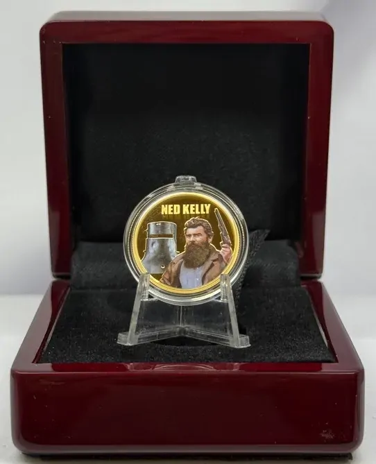 Tuvalu 2010 Gold 1/4 Ounce Coloured Proof Coin Ned Kelly product image
