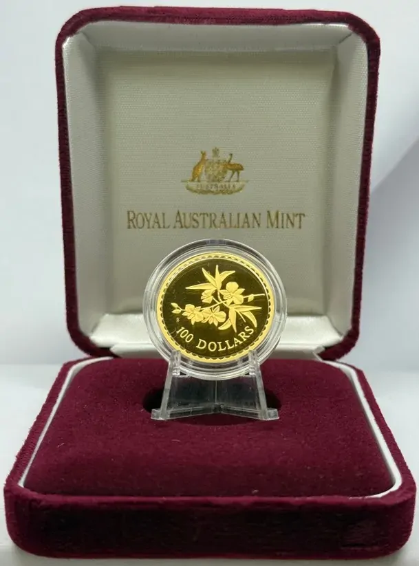 2000 Gold 100 Dollar Proof Coin Floral Emblems - Cooktown Orchid product image