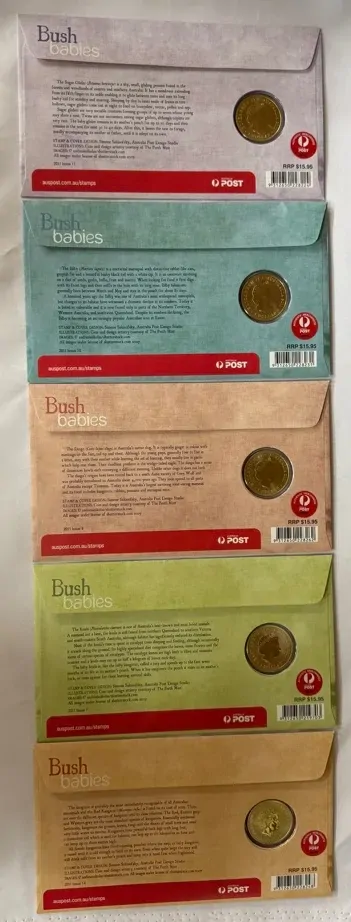 2011 1 Dollar PNC's Set of 5 Bush Babies 