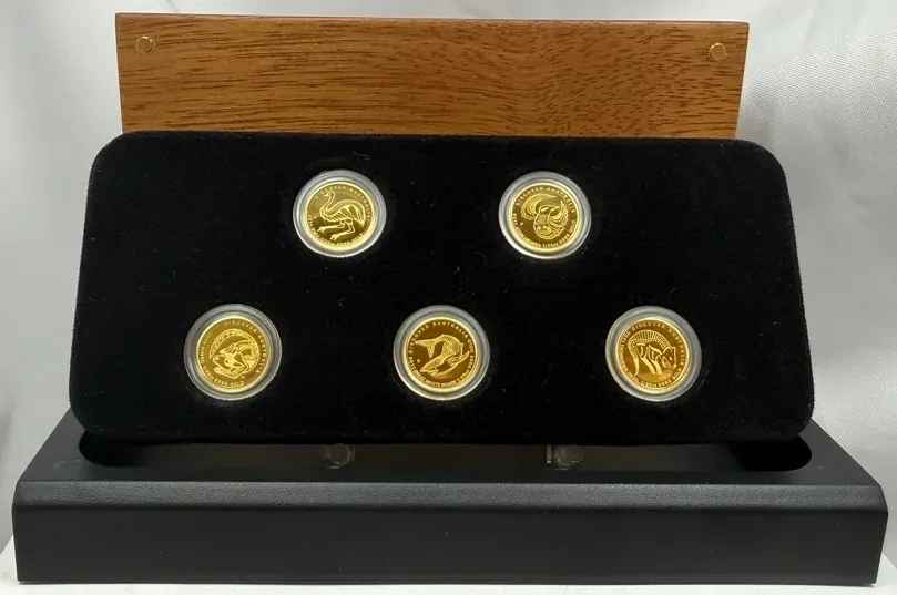 2011 Gold 1/25ozt 5 Coin Set Discover Australia