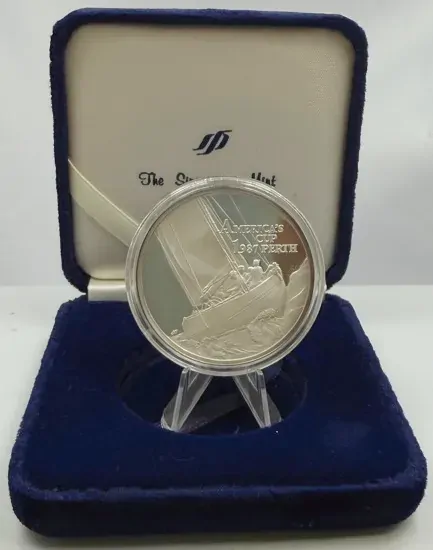 Samoa 1987 Silver 10 Dollars KM# 66 America's Cup product image