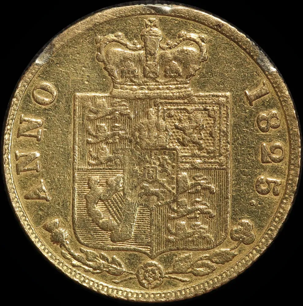 1825 Gold Half Sovereign George IV  S# 3803 Very Fine (ex mount)