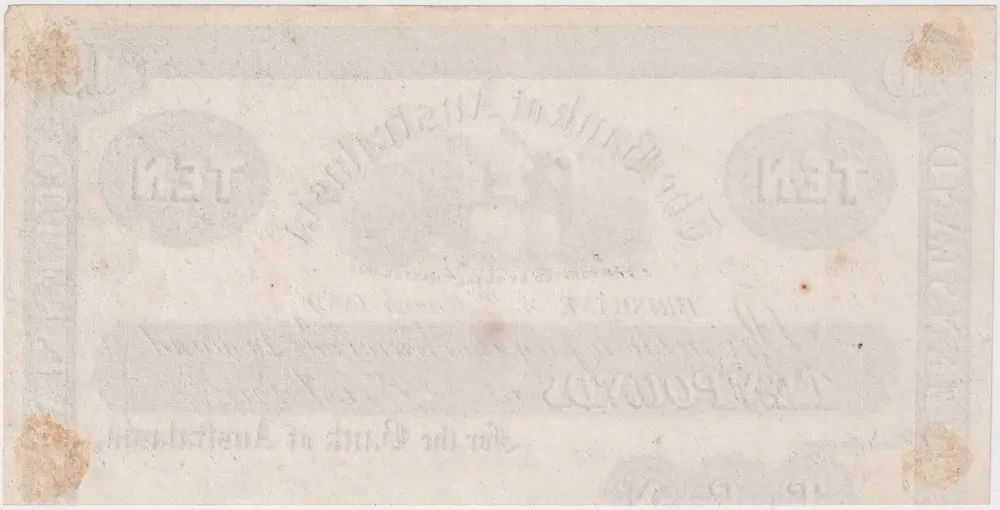 Bank of Australasia (Brisbane) 1893 10 Pound Part Printer's Proof MVR# 2b Very Fine product image