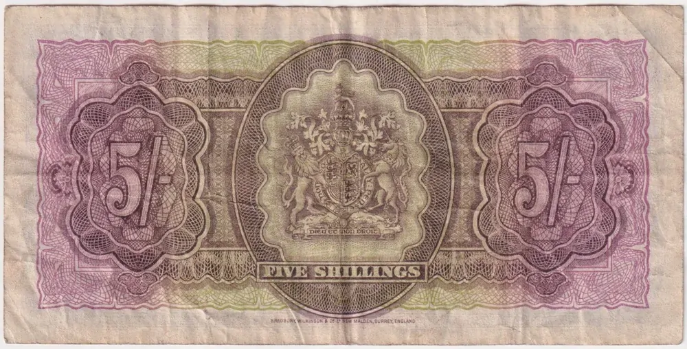 Bermuda 1957 Five Shillings P# 18b Fine N/1 233814