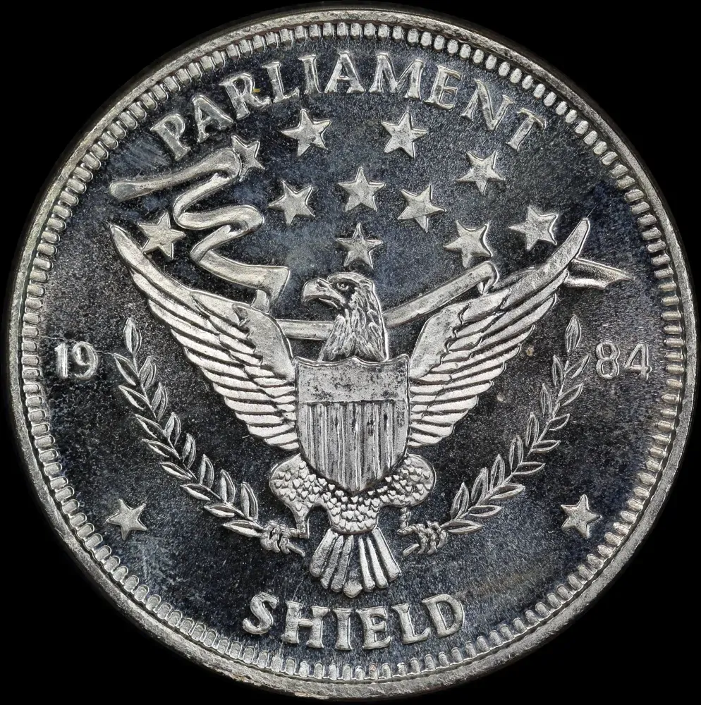 United States 1984 Silver 1 Ounce Round Parliament Shield