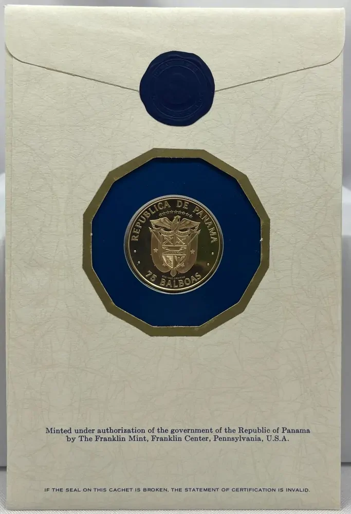 Panama 1978 Gold 75 Balboas KM# 55 Proof product image