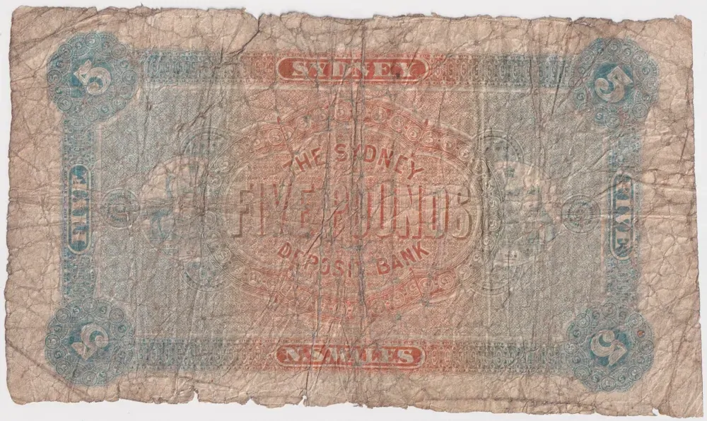 Sydney Deposit Bank (Sydney) Undated 5 Pound MVR# 1 Very Good product image