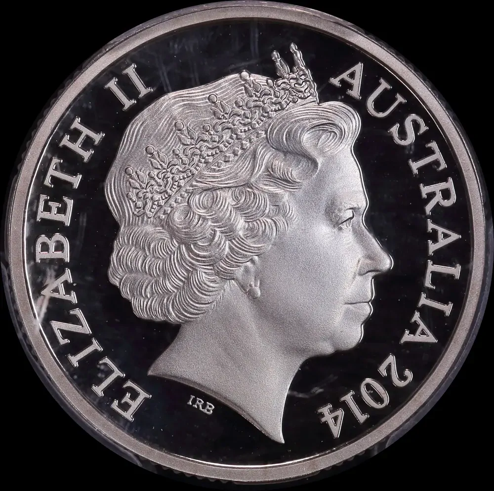 One Dollar 2014 Gold-Plated Copper-Nickel Proof Coin Mob of Roos PCGS PR69DCAM